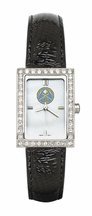 Denver Nuggets Women's Black Leather Strap Allure Watch