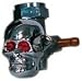 SkullCock for Harley Fuel Petcock Cover, Red Eyes, Fits Harleys '75-'01