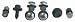 BUMPER BOLT SET; 67 CAMARO FRT TECHNICALLY CORRECT (16-PIECES