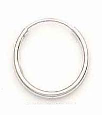 Buy 14kt White Gold Hoop Earrings- ES1423 by CG Creations
