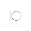 14k Yellow Gold Small (S) Size Baby Mens Endless 1/2" Hoop Earrings, Hypo-Allergenic