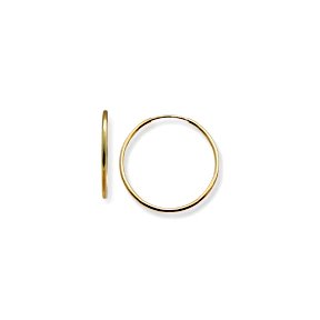 14k Yellow Gold Small (S) Size Baby Mens Endless 3/8″ (9mm) Hoop Earrings, Hypo-Allergenic