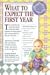 What to Expect the First Year