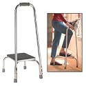 Foot Stool with Handle (Chrome) (34"H x 10"L x 14"W )