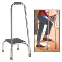 Foot Stool with Handle (Chrome) (34"H x 10"L x 14"W )