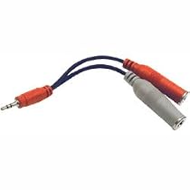 Hosa YMP137 6 inch stereo minijack to two mono jack socket
