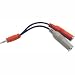 Hosa YMP137 6 inch stereo minijack to two mono jack socket