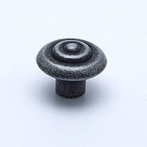 1 1/4'' Dia Knob w/Rings - Weathered Iron