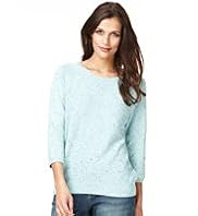 Indigo Collection Cotton Rich Flecked Jumper
