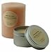 CLARY SAGE & NECTARINE ESSENTIAL BLEND Unisex ONE 3x4 inch PILLAR CANDLE. BURNS APPROX. 90 HRS.