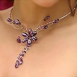 Amethyst choker, 'Forget-Me-Not'