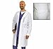 Meta Men's and Women's Unisex 40 Inch Labcoat With Three Outside Pockets And One Inside Pocket (White, X-Large)