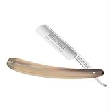 Silver Steel Straight Razor, Synthetic Handle