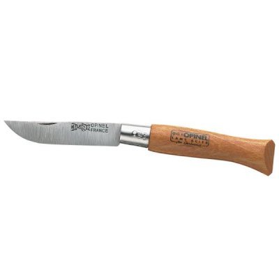 Opinel Couteau non verrouillable à lame en inox et manche en hêtre 6 cm