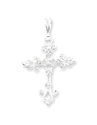 Sterling Silver CZ Cross Pendant