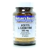 Natures Basics Acetyl L-Carnitine 500 mg (Package Count: 1)