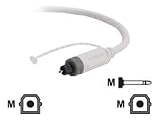 Belkin DIGITAL OPTICAL CABLE * W/MINI ADPTR; 6' WHITE