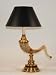 Ram's Horn Table Lamp with Solid Brass Mountings