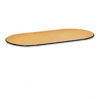New-basyx OV4896TM - Oval Conference Table Top, 96w x 48d, Medium Oak - BSXOV4896TM