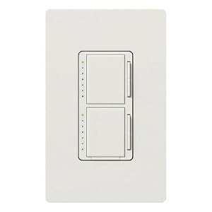 Lutron MA-L3L3-WH Maestro 300 Watt Single Pole Dual Dimmer, White by Lutron
