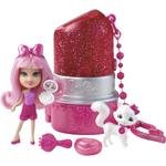 Barbie Mini B. Lipstick Series Doll #4 with Cat & Case w/ Doll Stand
