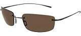 Nike Linear Square P Sunglasses 210, Glossy Espresso Titanium Frame/ Brown Polarized Lenses