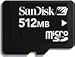 SANDISKメモリーカード Transflash 512MB/サイズ:15x11x1mm・microSDアダプター付属 SDQCJP-512