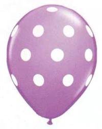 12 Purple Dot Polka Dot Balloons - Made in USA