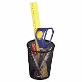 Rolodex Nestable Jumbo Wire Mesh Pencil Cup, 4.375 Diameter x 5.125 Height, Black (62557)