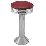 Richardson Round Top Barstool - Floor Mount: Saddle (T7) - Wood or Concrete ....