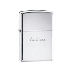 High Polish Chrome Engraved Zippo Lighter - Anthrax by 