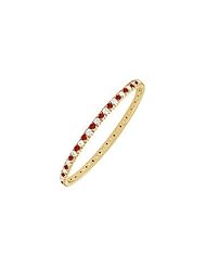 Ruby and Diamond Eternity Bangle 14K Yellow Gold - 2.00 CT TGW