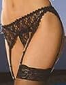 Lace Garter Belt. Queen Plus Size in Black.