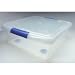 Kitchen & Housewares : Iris Square Plastic Container Box - 28 qt (Clear) (6.25"H x 18"W x 18.75"D)