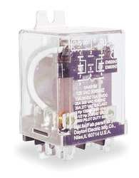 Dayton 1A491 Relay, Enclosed, DPDT, 8 Pins, 120VAC