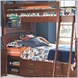 Young America by Stanley Base Camp Wood Bunk Bed in Rustic Cherry Antique F ....