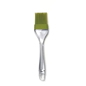 Olive Green Silicone Pastry Brush with Clear Handle By Precidio by