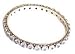 Wedding Bangle Bracelet in Sterling Silver and Garnet Gemstone 42 gms. 2.5  (ban139b)