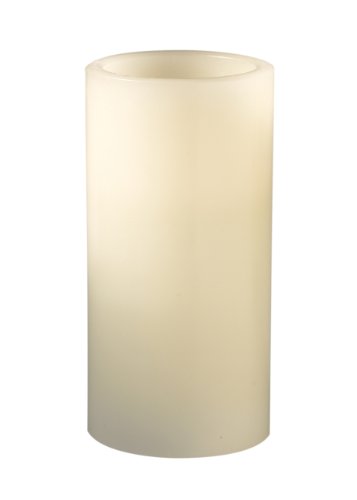 Mark Feldstein & Associates B6PVT 6-Inch Flameless Candle Pillar with Timer and Gift Box, White Vanilla