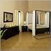 Lifestyle Solutions Wilshire Modern Wood Platform Canopy Bed 3 Piece Bedroom Set in Cappuccino