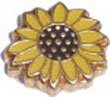 Clearly Charming Sunflower Floating Heart Locket Charm