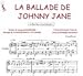 Partition : La ballade de johnny Jane - Piano et paroles