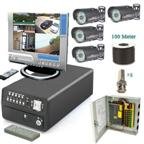 4 Channel DVR & 4 CCD Color Cameras Security System D1004S+AVS-C468