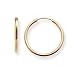 Large (L) Size 14k Gold Endless 1 5/8"(40mm) Hoop Earrings, HypoAllergenic