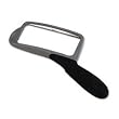 Handheld Rectangular 2x Magnifier, Black/Chrome