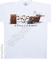 Grateful Dead Classic Rock Band Vintage Is It Live Or Dead White Adult T-shirt Tee Shirt