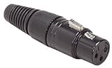 Dayton XF3K XLR Female Cable Mount Black Satin Connector