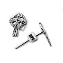 Sterling Silver Celtic Knot Cross Stud Post Earrings