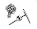 Sterling Silver Celtic Knot Cross Stud Post Earrings