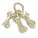 Three Blind Mice Charm - 14K Yellow Gold